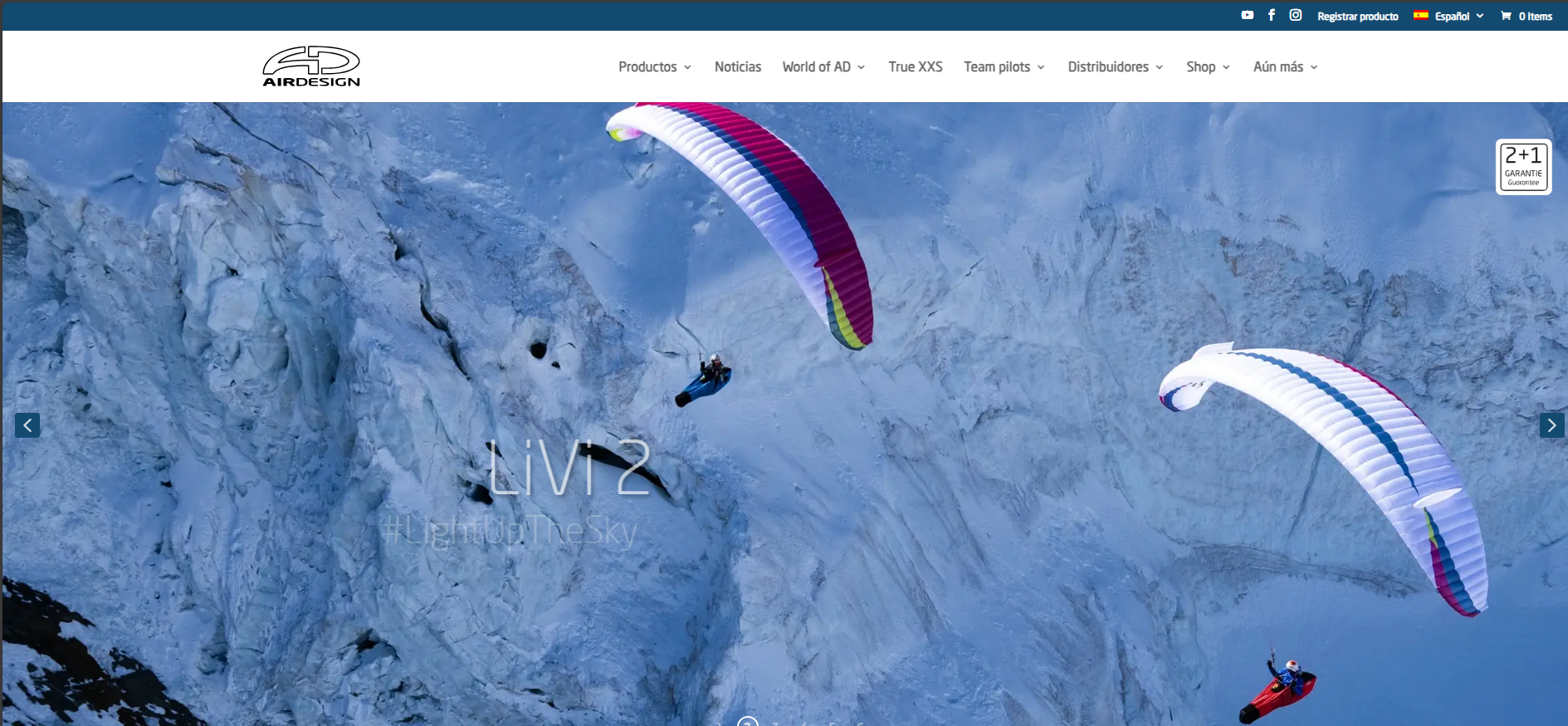 AirDesign equipamiento parapente